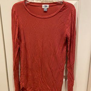 Long sleeve basic dark peach shirt